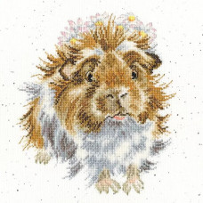 XHD85E Bothy Threads Набір для вишивки хрестиком - Усміхнена свинка Grinny Pig 26х26 см, Evenweave №28