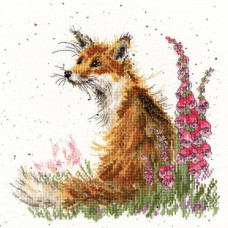 XHD8E Bothy Threads Набір для вишивки хрестиком - Серед наперстянок Amongst the Foxgloves 26x26 см, Evenweave №28