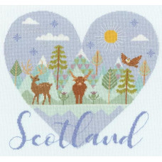 XHY10 Bothy Threads Набір для вишивки хрестиком - Серце Шотландії Heart Of Scotland 30x32 см, Aida 14