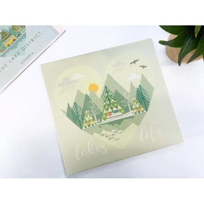 XHY7 Bothy Threads Набір для вишивки хрестиком - Життя на озері Lakes Life 30x32 см, Aida 14