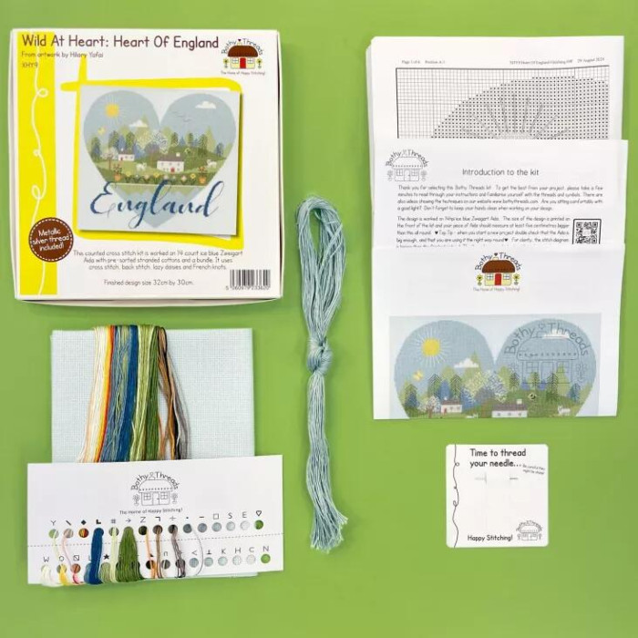 XHY9 Bothy Threads Набір для вишивки хрестиком - Серце Англії Heart Of England 30x32 см, Aida 14