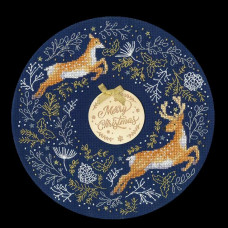 XJS1 Bothy Threads Набір для вишивки хрестиком - Лісовий вінок Woodland Wreath 23x23 см, Aida 14