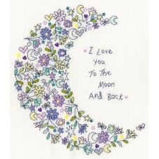 XKA22 Bothy Threads Набір для вишивки хрестиком - Люблю тебе до місяця Love You To The Moon 21x24 см, Aida 14