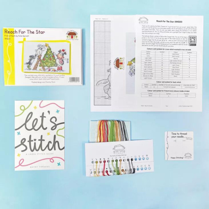XKG22 Bothy Threads Набір для вишивки хрестиком - Дотягнутися до зірки Reach For The Star 14x21 см, Aida 14