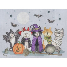 XKTB19 Bothy Threads Набір для вишивки хрестиком - Котячі Fiendish Felines 22x30 см, Aida 14