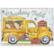 XKTB25 Bothy Threads Набір для вишивки хрестиком - Полуничні поля Strawberry Fields 28х20 см, Aida 14