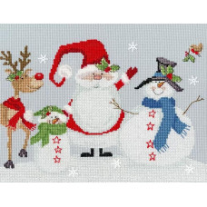 XKTB6 Bothy Threads Набір для вишивки хрестиком - Снігові друзі Snowy Friends 20x26 см, Aida 14