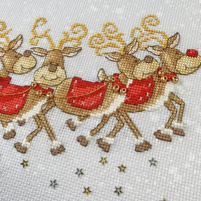 XKTB9 Bothy Threads Набір для вишивки хрестиком - Катання на санях Sleigh Ride 24x34 см, Aida 14