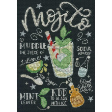 XLJ3 Bothy Threads Набір для вишивки хрестиком - Мохіто Mojito 18x26 см, Aida 14