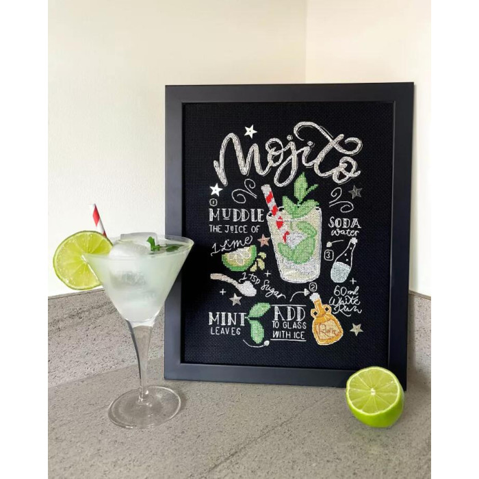 XLJ3 Bothy Threads Набір для вишивки хрестиком - Мохіто Mojito 18x26 см, Aida 14
