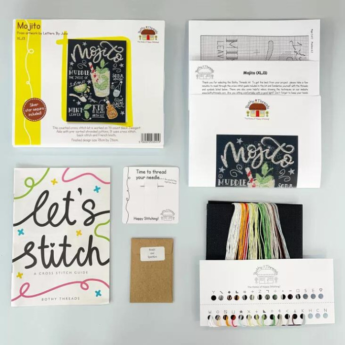 XLJ3 Bothy Threads Набір для вишивки хрестиком - Мохіто Mojito 18x26 см, Aida 14