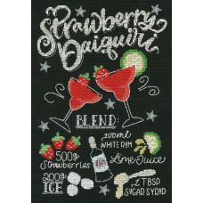 XLJ4 Bothy Threads Набір для вишивки хрестиком - Полуничний дайкірі Strawberry Daiquiri 18x26 см, Aida 14