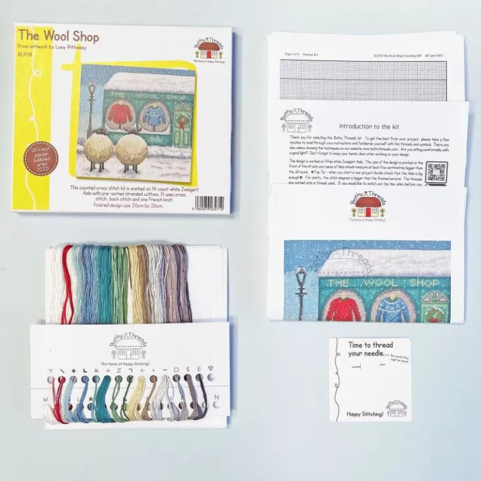 XLP18 Bothy Threads Набір для вишивки хрестиком - Магазин вовни The Wool Shop 26х26 см, Aida 14