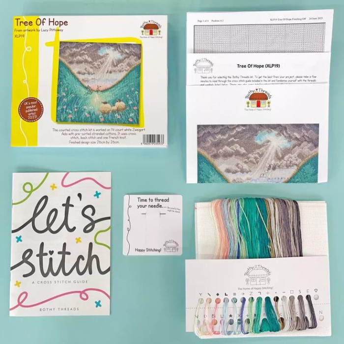 XLP19 Bothy Threads Набір для вишивки хрестиком - Дерево Надії Tree Of Hope 26х26 см, Aida 14