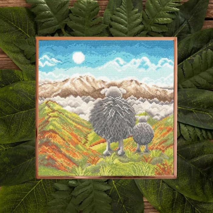 XLP4 Bothy Threads Набір для вишивки хрестиком - На вершині світу On Top Of The World 26x26 см, Aida 14