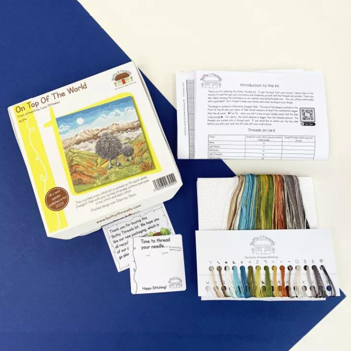 XLP4 Bothy Threads Набір для вишивки хрестиком - На вершині світу On Top Of The World 26x26 см, Aida 14