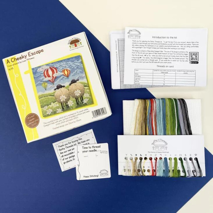 XLP5 Bothy Threads Набір для вишивки хрестиком - Зухвала втеча A Cheeky Escape 26х26 см, Aida 14