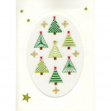 XMAS23 Різдвяна листівка. Різдвяний ліс. Bothy Threads. Набір для вишивки хрестиком