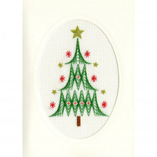 XMAS24 Різдвяна листівка. Різдвяна ялинка. Bothy Threads. Набір для вишивки хрестиком