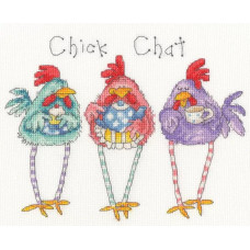 XMS42 Bothy Threads Набір для вишивки хрестиком - Теревені Chick Chat 18x22 см, Aida 14