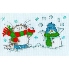 XMS43 Bothy Threads Набір для вишивки хрестиком - Без тебе не весело It's Snow Fun Without You 16x22 см, Aida 14
