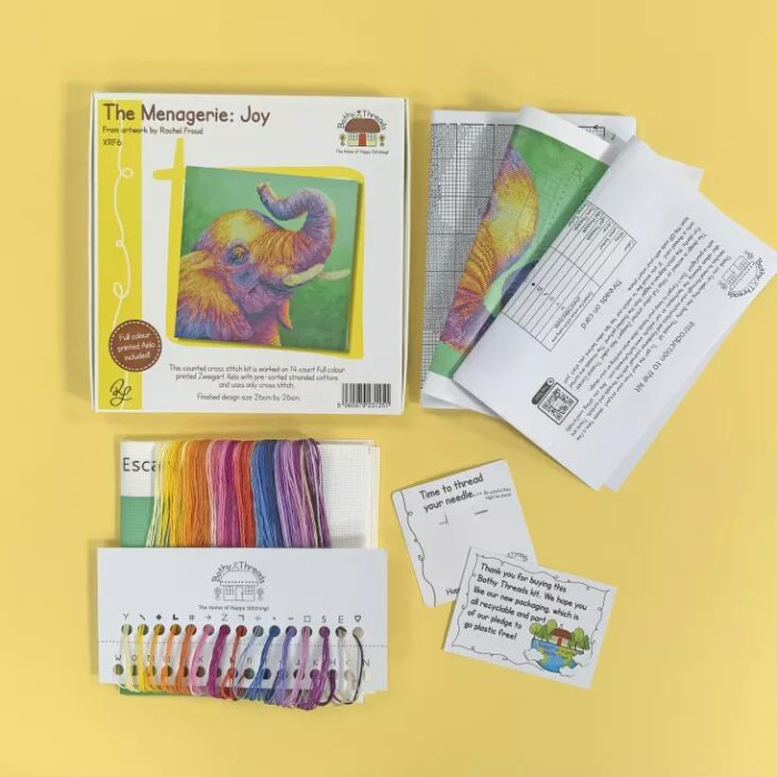 XRF6 Bothy Threads Набір для вишивки хрестиком - Радість Joy 26x26 см, Aida 14