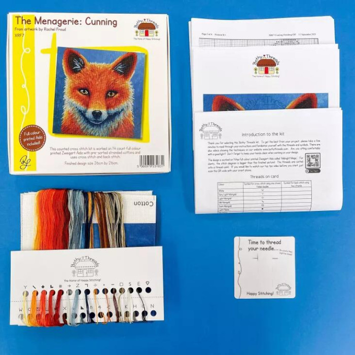 XRF7 Bothy Threads Набір для вишивки хрестиком - Хитрість Cunning 26x26 см, Aida 14