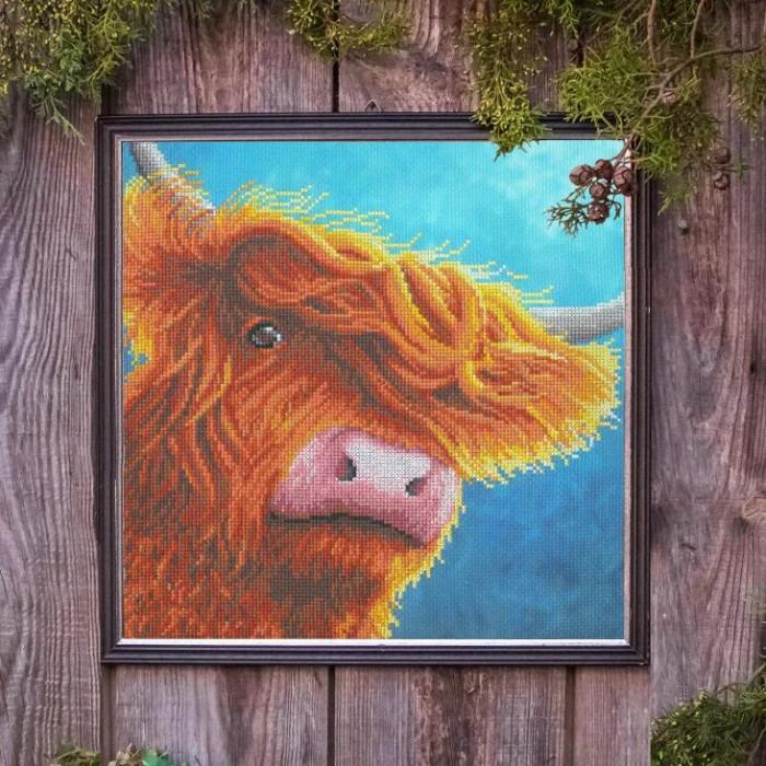 XRF8 Bothy Threads Набір для вишивки хрестиком - Горець Highlander 26x26 см, Aida 14