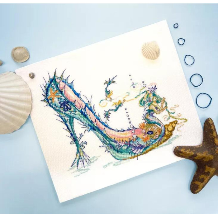 XSK17 Bothy Threads Набір для вишивки хрестиком - Сирена The Siren 24x28 см, Aida 14