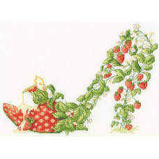 XSK19 Bothy Threads Набір для вишивки хрестиком - Полуниця та вершки Strawberries And Cream 21x29 см, Aida 14