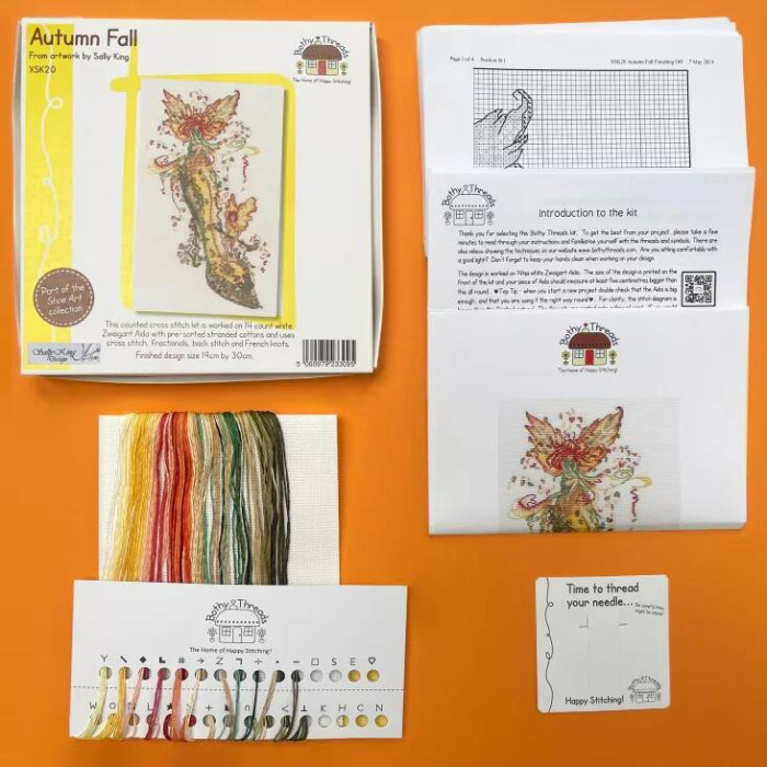 XSK20 Bothy Threads Набір для вишивки хрестиком - Осінь Autumn Fall 19x30 см, Aida 14