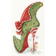 XSK21 Bothy Threads Набір для вишивки хрестиком - Цукерки-тростини Candy Canes 18х30 см, Aida 16