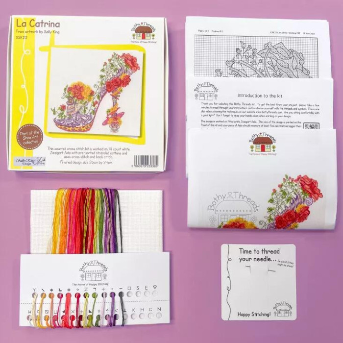XSK22 Bothy Threads Набір для вишивки хрестиком - Ла Катріна La Catrina 24x26 см, Aida 14