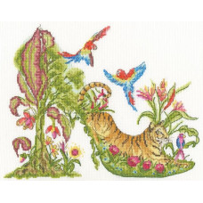 XSK26 Bothy Threads Набір для вишивки хрестиком - Прогулянка дикою стороною Walk On The Wild Side 22x28 см, Aida 14