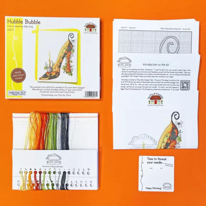 XSK27 Bothy Threads Набір для вишивки хрестиком - Пузир Хаббла Hubble Bubble 22x29 см, Aida 14