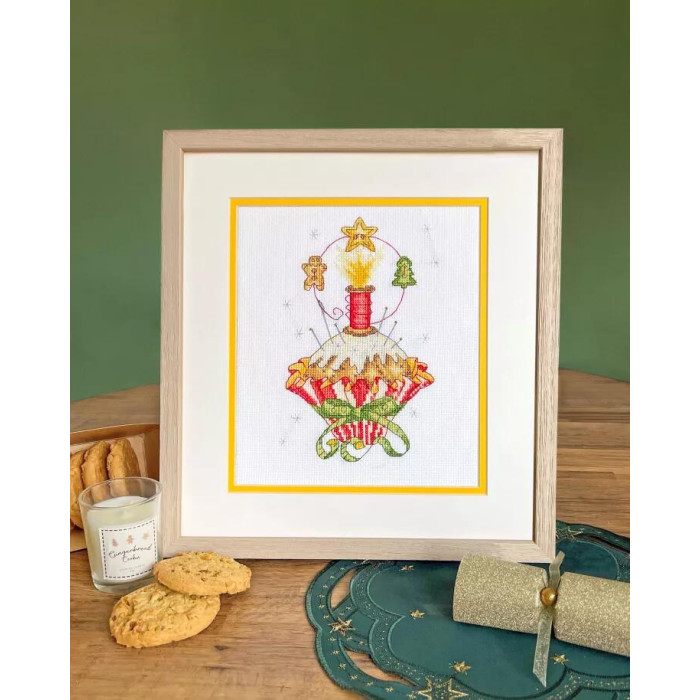 XSK30 Bothy Threads Набір для вишивки хрестиком - Різдвяні прикраси Christmas Trimmings 19x19 см, Aida 14