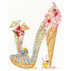 XSK4 Bothy Threads Набір для вишивки хрестиком - Лінива неділя Lazy Sundae 22x28 см, Aida 14