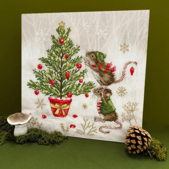 XSS25 Bothy Threads Набір для вишивки хрестиком - Декорування Decorating Double Act 26x26 см, Aida 14