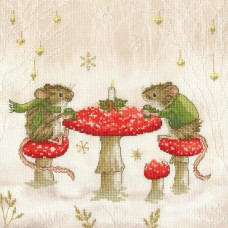 XSS26 Bothy Threads Набір для вишивки хрестиком - Ласощі Toadstool Treats 26х26 см, Aida 14