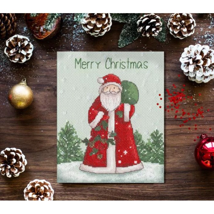 XX21 Bothy Threads Набір для вишивки хрестиком - Святий Миколай Ol' St Nick 15x18 см, Aida 14