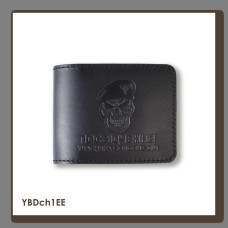 YBDch1EE Babylon Обкладинка для посвідчення УБД Череп ДШВ 11x8,5 см чорна, чисте тиснення, шкіра