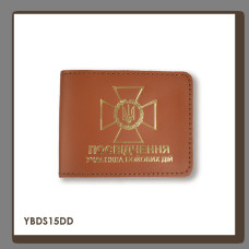 YBDS15DD Babylon Обкладинка для посвідчення УБД з емблемою ДПСУ 11x8,5 см теракотова, золоте тиснення, шкіра