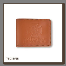 YBDS15EE Babylon Обкладинка для посвідчення УБД з емблемою ДПСУ 11x8,5 см теракотова, чисте тиснення, шкіра