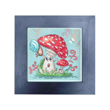 YuMI_015 Voloshka Набір для вишивки хрестом та бісером YuMI - Семенівна 12,7x12,7 см, Aida 14 ct пластикова