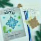 YUMI_024_WF Voloshka Набір для вишивки хрестом та бісером по дереву YuMI - Іграшка Сніжинка 11,8x11,8 см