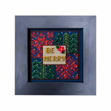 YuMI_027 Voloshka Набір для вишивки хрестом та бісером YuMI - Be merry 12,7x12,7 см, Aida 14 ct пластикова