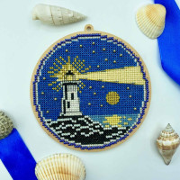 YUMI_040_WF Voloshka Набір для вишивки хрестом та бісером по дереву YuMI - Іграшка Світло надії 10,6х10,6 см