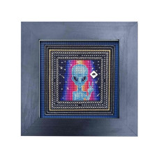 YuMI_042 Voloshka Набір для вишивки хрестом та бісером YuMI -  Марсік 12,7x12,7 см, Aida 14 ct пластикова