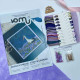 YuMI_046 Voloshka Набір для вишивки хрестом та бісером YuMI - Лелека в лаванді 12,7x12,7 см, Aida 14 ct пластикова