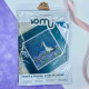 YuMI_046 Voloshka Набір для вишивки хрестом та бісером YuMI - Лелека в лаванді 12,7x12,7 см, Aida 14 ct пластикова